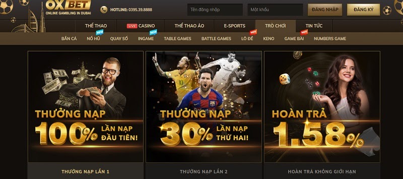 Khuyến mãi hấp dẫn từ game bắn cá đổi thưởng Oxbet